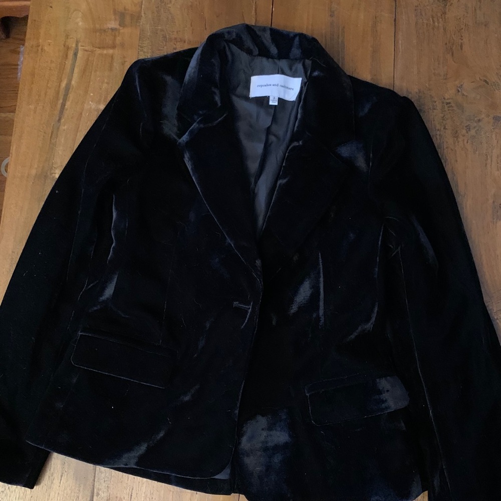 Cupcakes & Cashmere velvet blazer